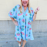 Blue Haven Breeze Dress - The Pink Pineapple 850
