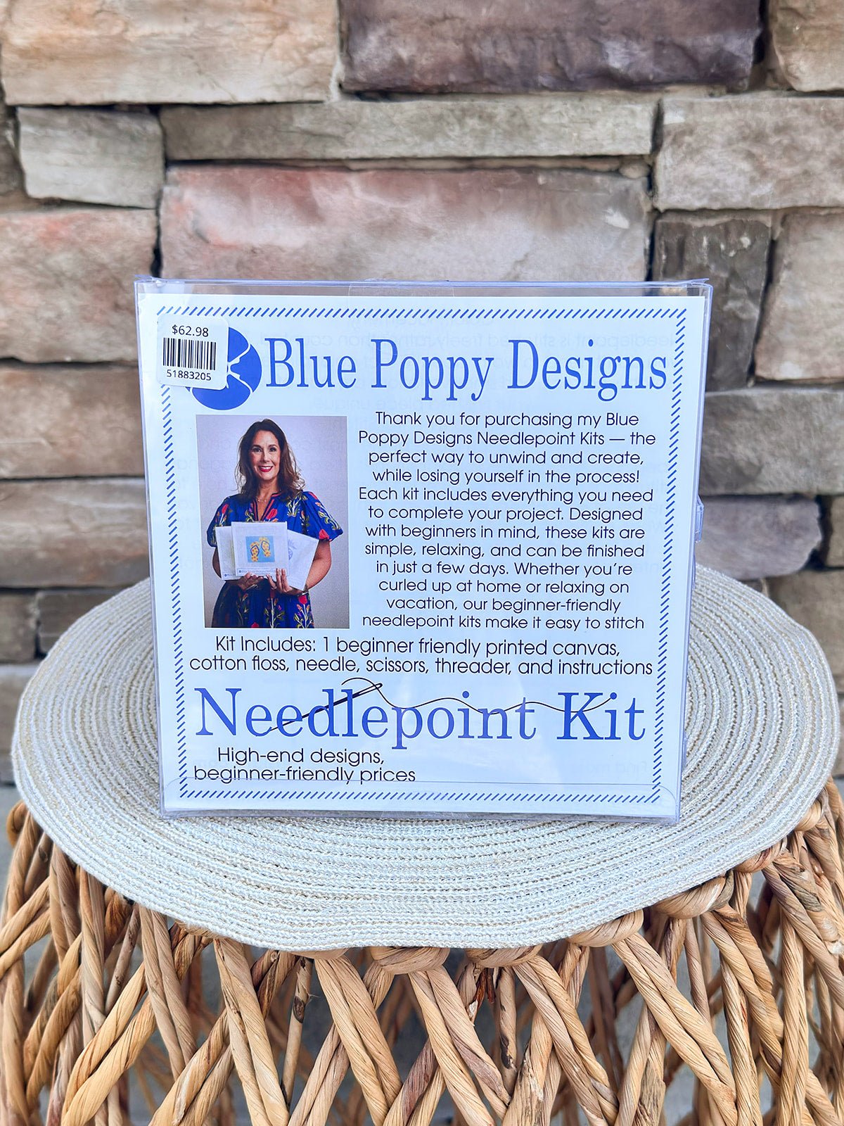 Blue Hydrangea Needlepoint Kit - The Pink Pineapple 850