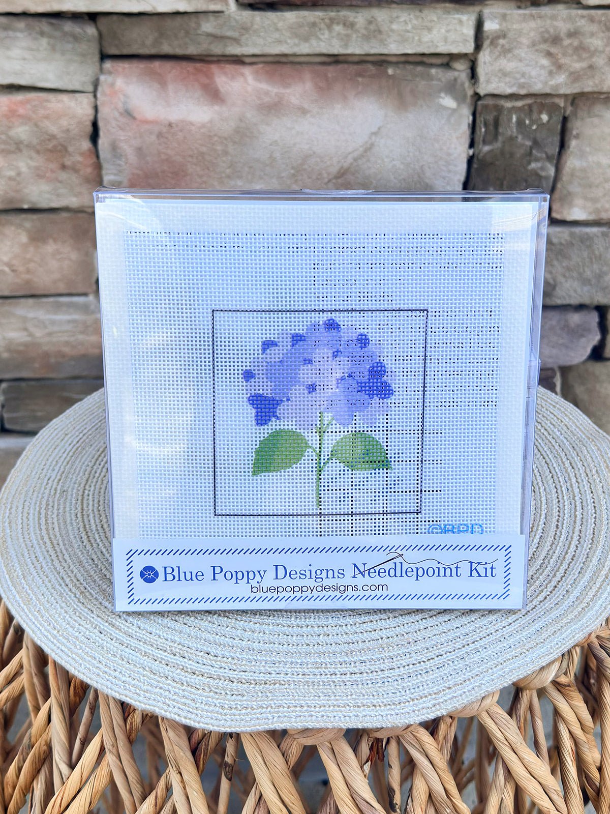 Blue Hydrangea Needlepoint Kit - The Pink Pineapple 850