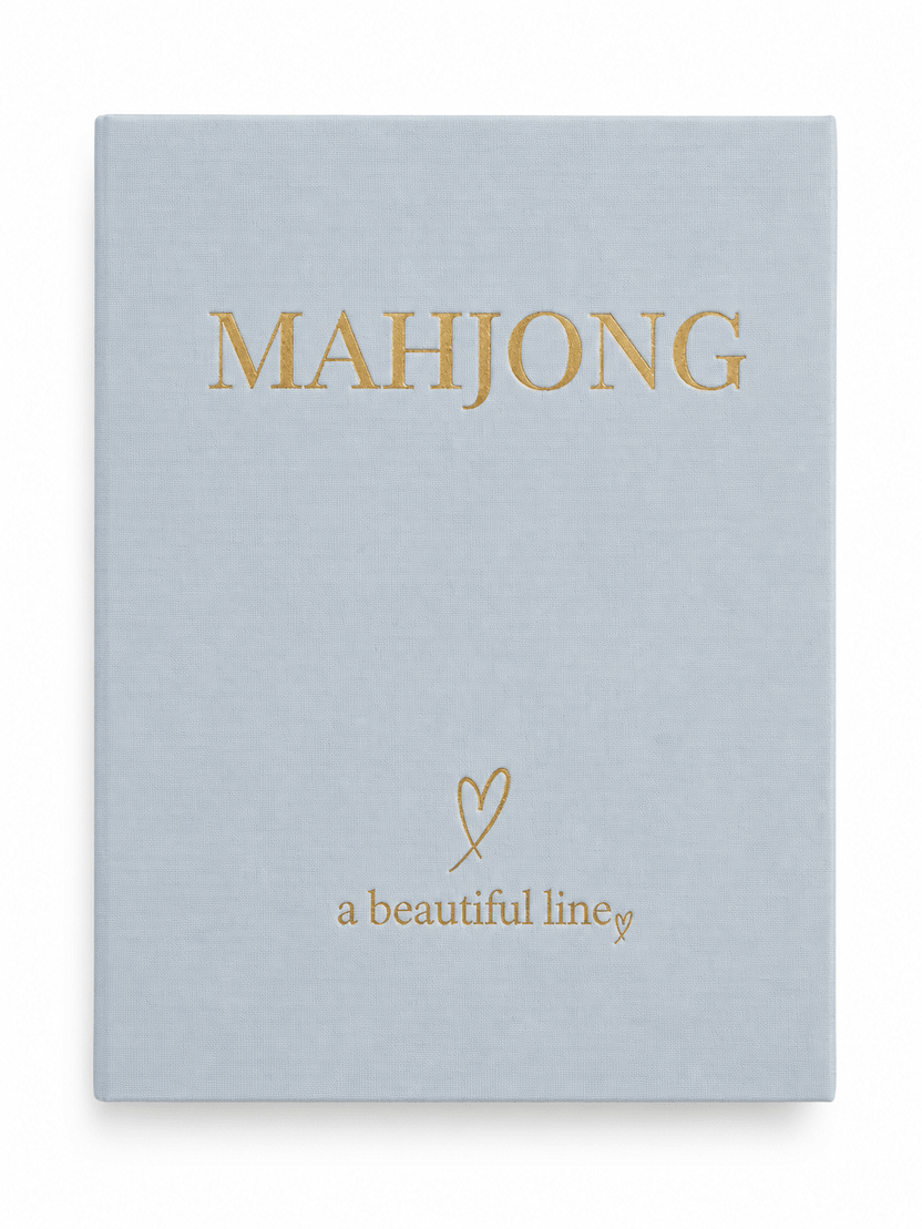 Blue Mahjong Coffee Table Book Tile Storage - The Pink Pineapple 850