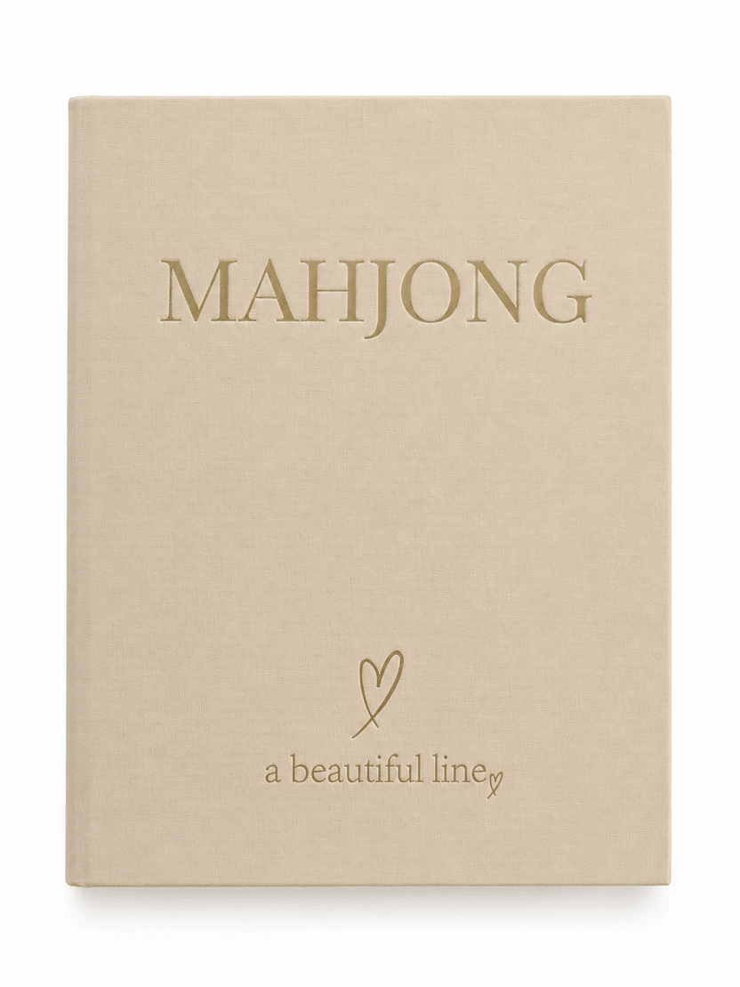 Blue Mahjong Coffee Table Book Tile Storage - The Pink Pineapple 850
