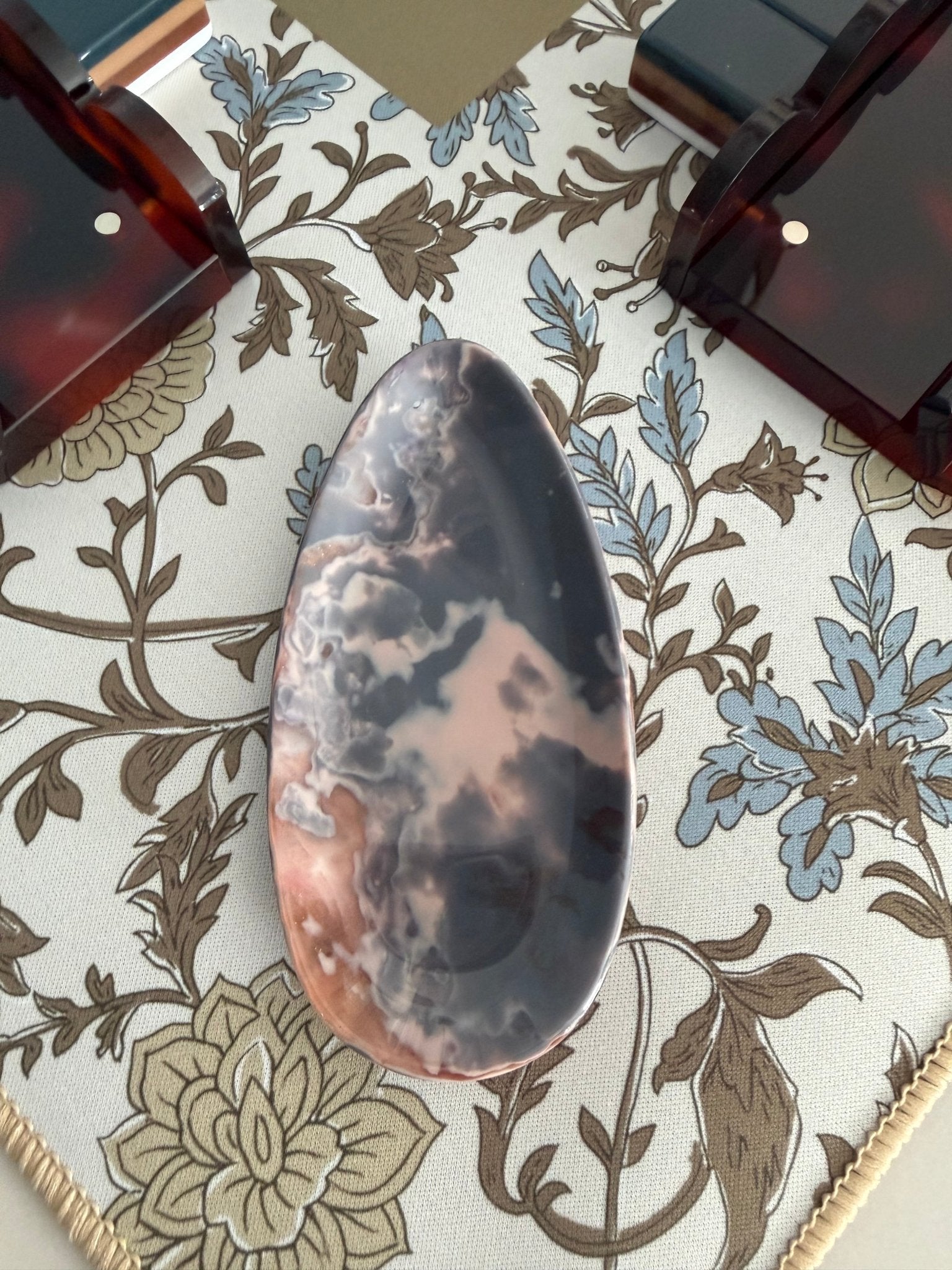 Blue Marble Oval Dice Catchall - The Pink Pineapple 850