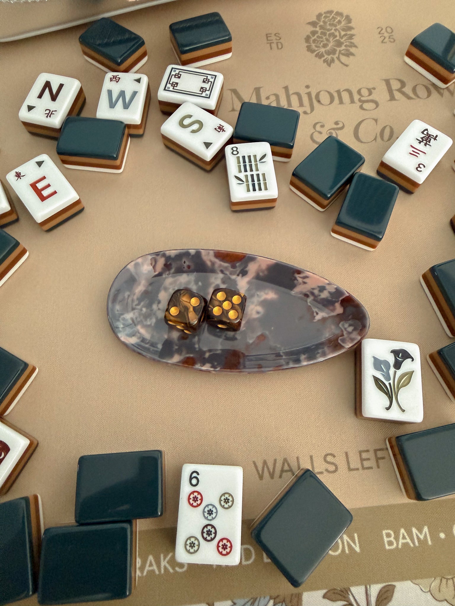 Blue Marble Oval Dice Catchall - The Pink Pineapple 850