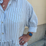 Blue Ribbon Ruffle Top - The Pink Pineapple 850