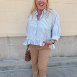 Blue Ribbon Ruffle Top - The Pink Pineapple 850