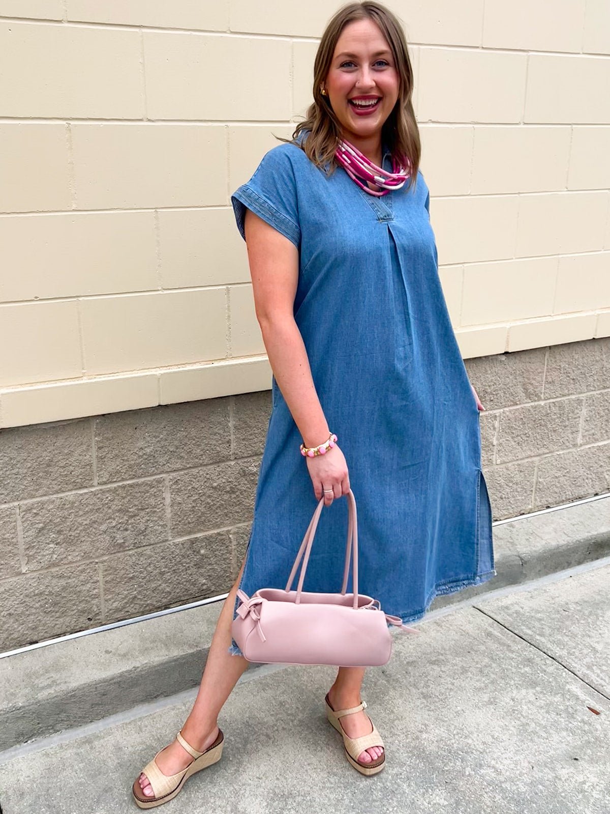 Blue Ridge Ease Midi Dress - The Pink Pineapple 850