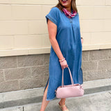 Blue Ridge Ease Midi Dress - The Pink Pineapple 850