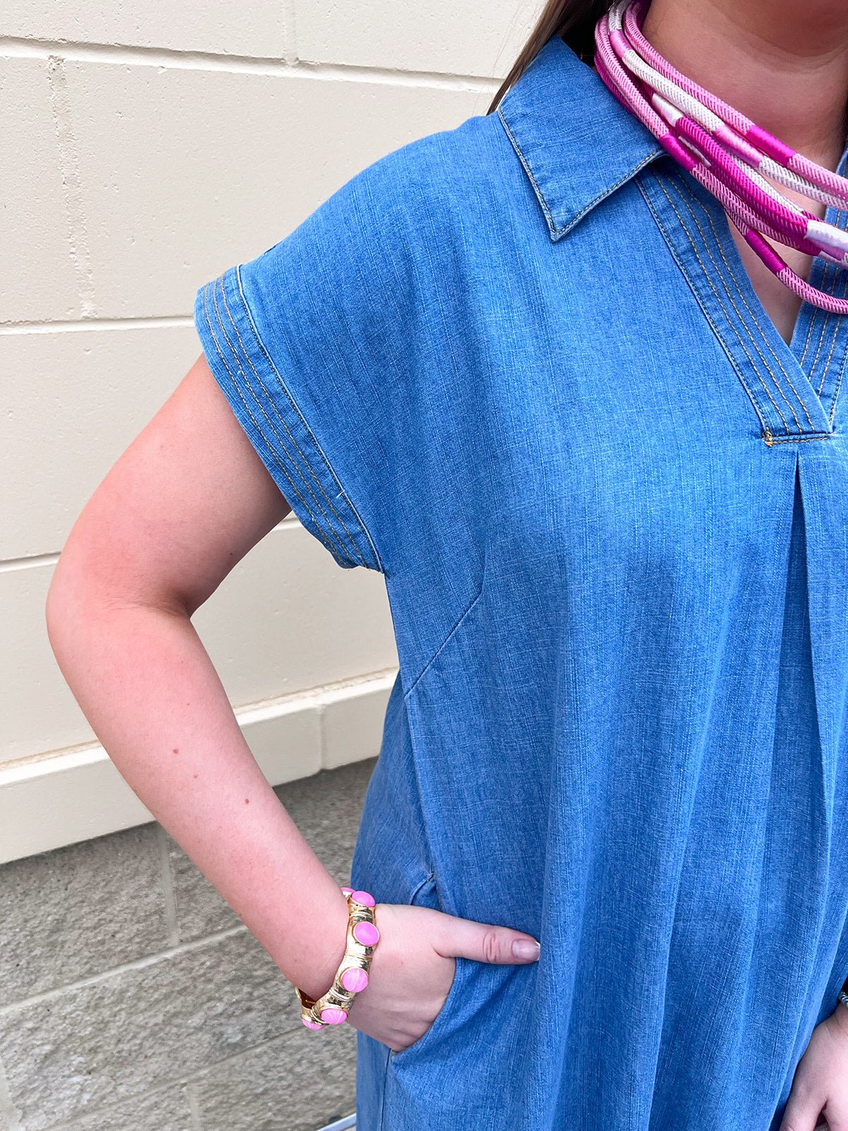 Blue Ridge Ease Midi Dress - The Pink Pineapple 850