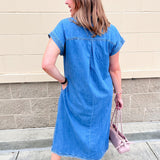 Blue Ridge Ease Midi Dress - The Pink Pineapple 850