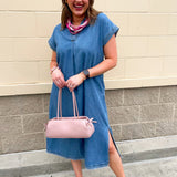 Blue Ridge Ease Midi Dress - The Pink Pineapple 850