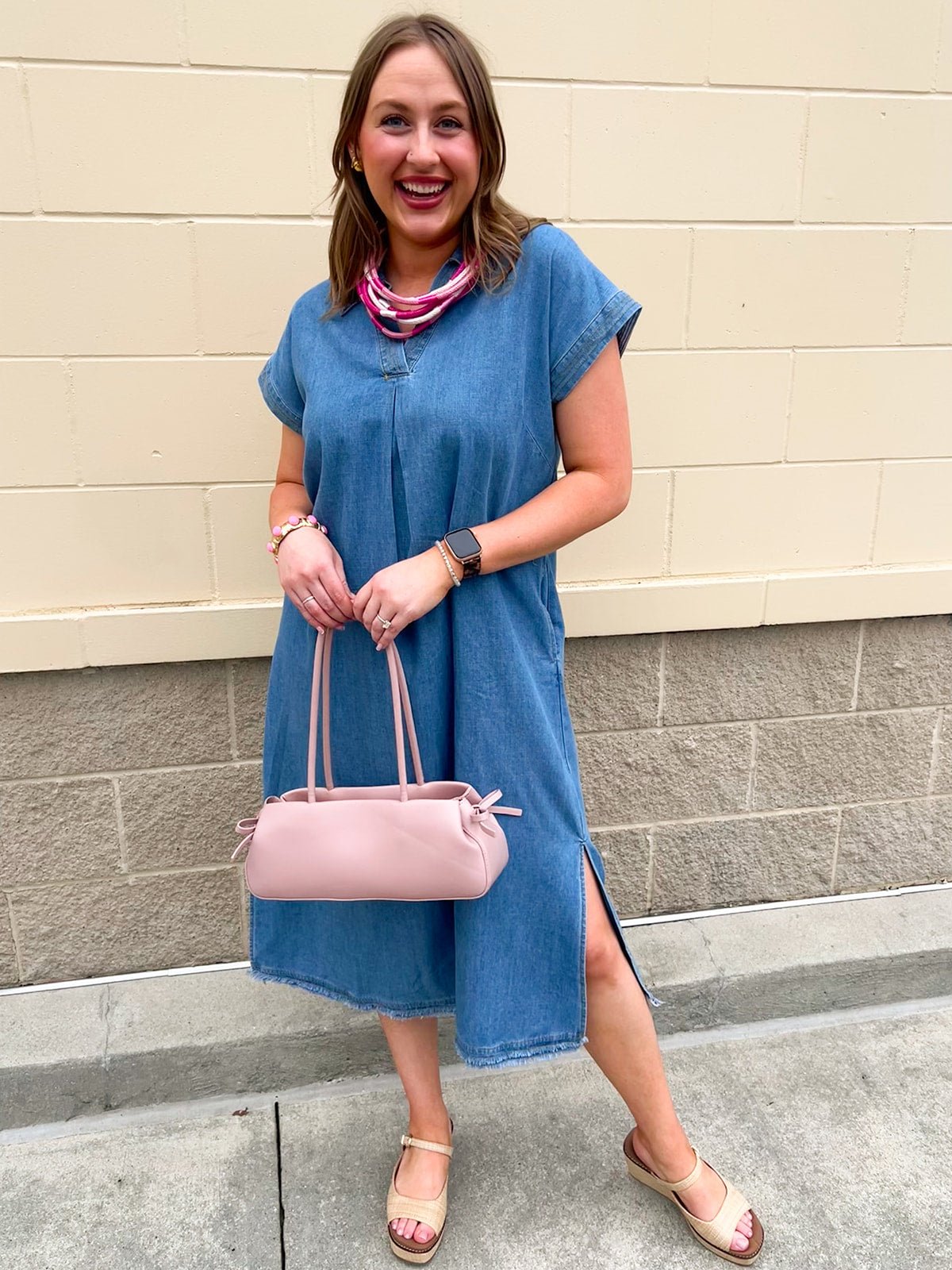 Blue Ridge Ease Midi Dress - The Pink Pineapple 850