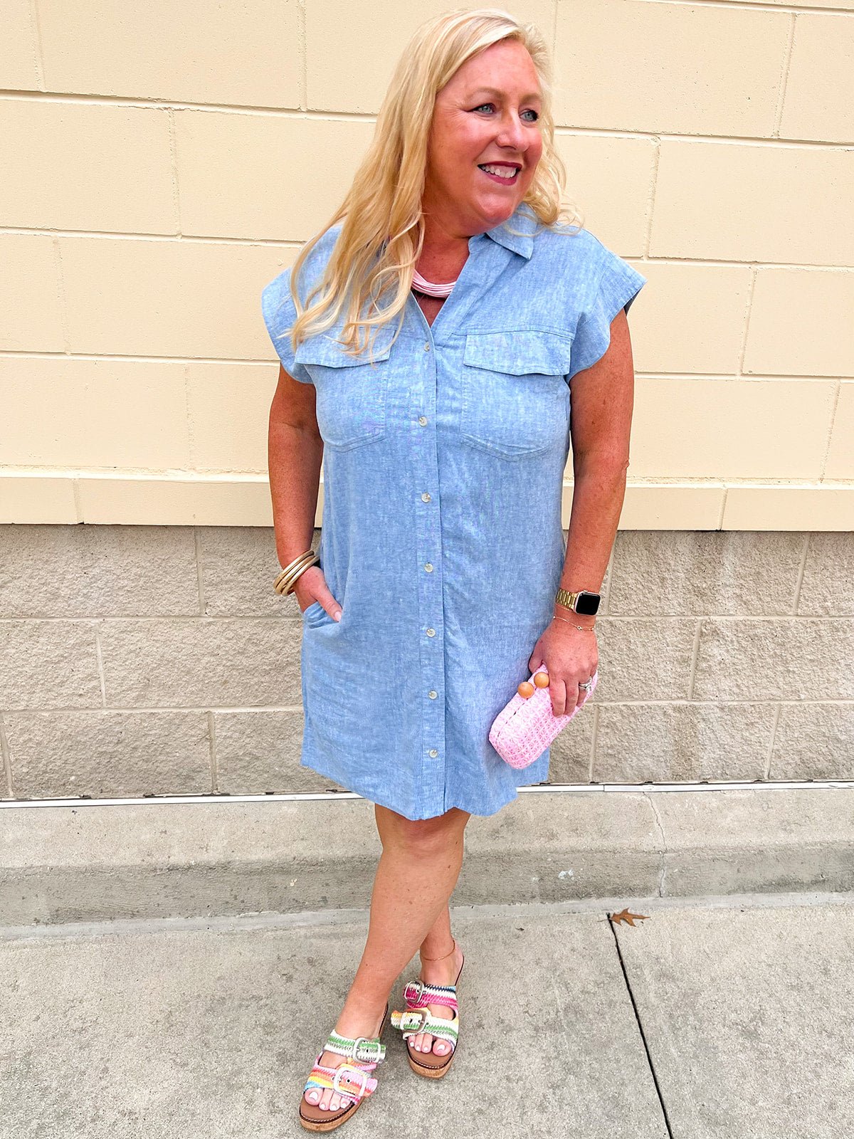 Blue Skies Ahead Mini Dress - The Pink Pineapple 850