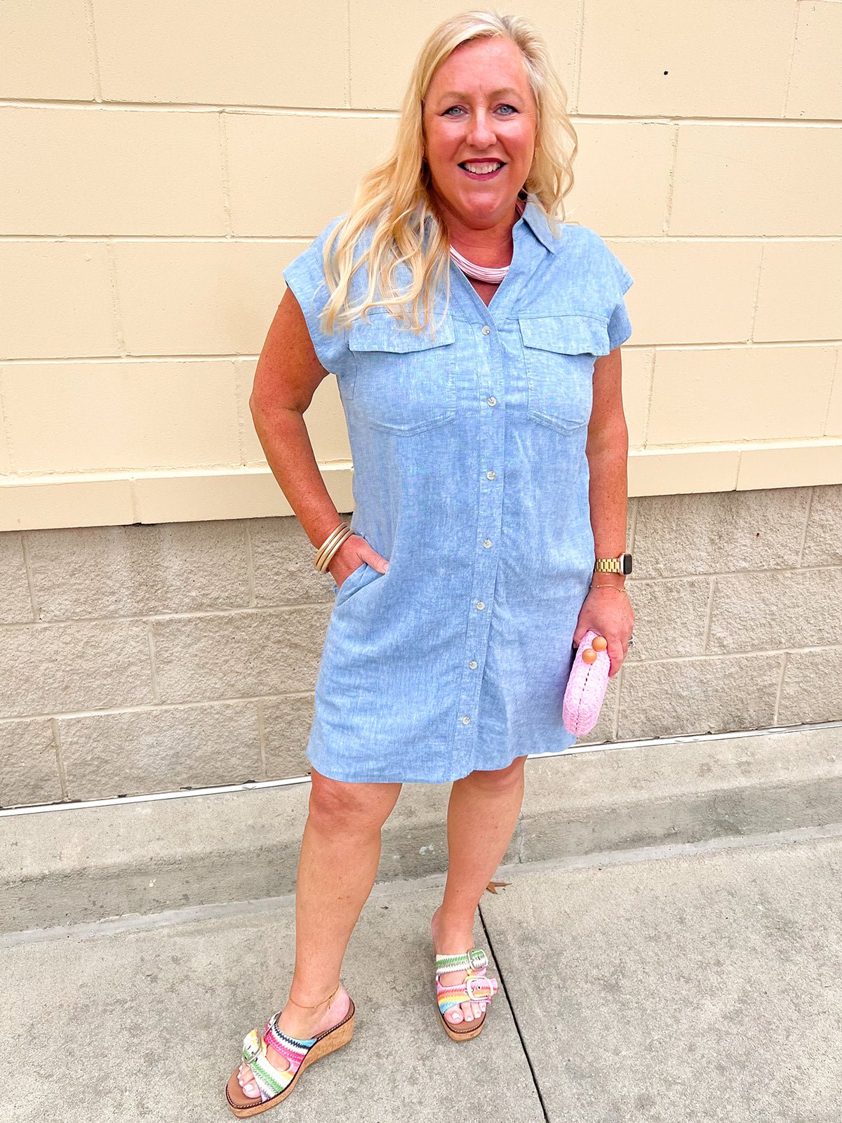 Blue Skies Ahead Mini Dress - The Pink Pineapple 850