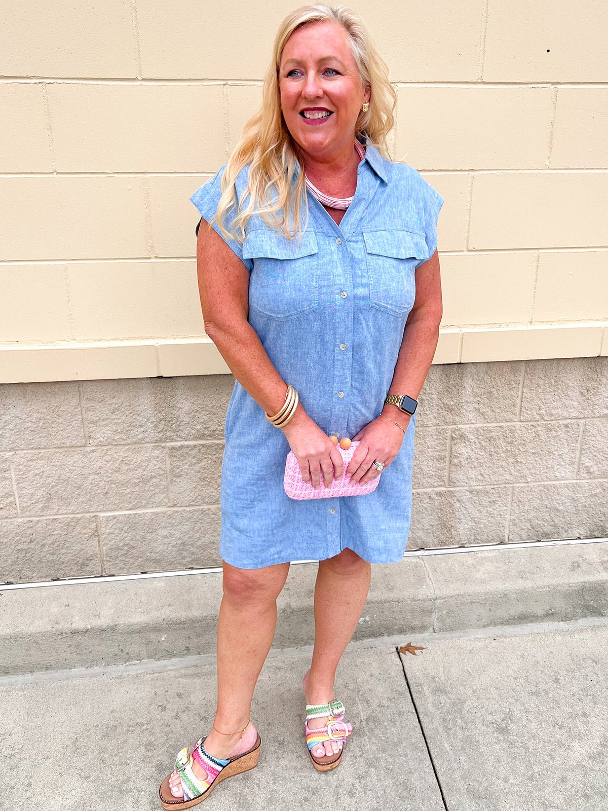 Blue Skies Ahead Mini Dress - The Pink Pineapple 850