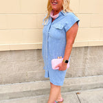 Blue Skies Ahead Mini Dress - The Pink Pineapple 850