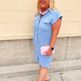Blue Skies Ahead Mini Dress - The Pink Pineapple 850