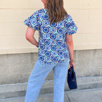 Blue Skies Ahead Printed Top - The Pink Pineapple 850
