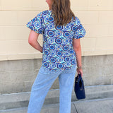 Blue Skies Ahead Printed Top - The Pink Pineapple 850
