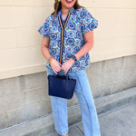 Blue Skies Ahead Printed Top - The Pink Pineapple 850
