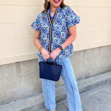Blue Skies Ahead Printed Top - The Pink Pineapple 850