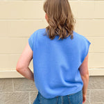 Blue Skies Ahead Short Sleeve Sweater - The Pink Pineapple 850