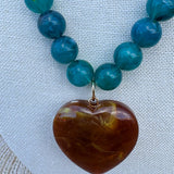 Blue Skies Heart Necklace - The Pink Pineapple 850