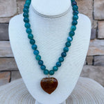 Blue Skies Heart Necklace - The Pink Pineapple 850