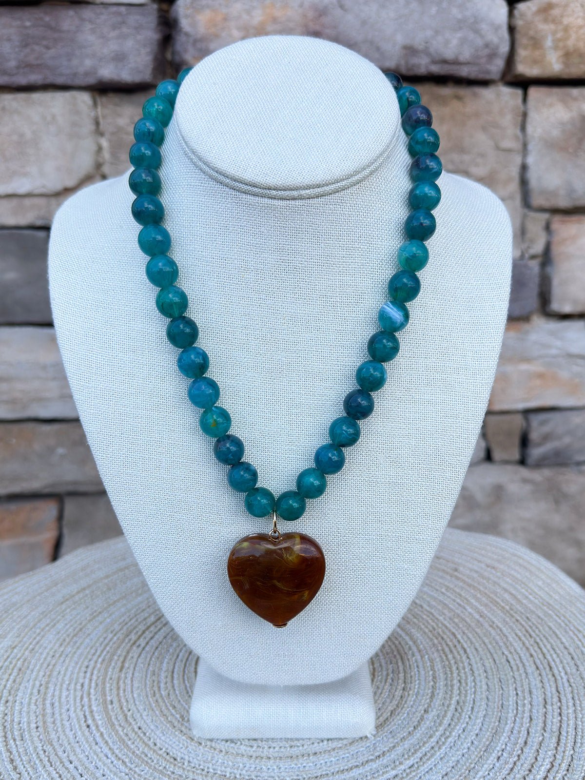 Blue Skies Heart Necklace - The Pink Pineapple 850