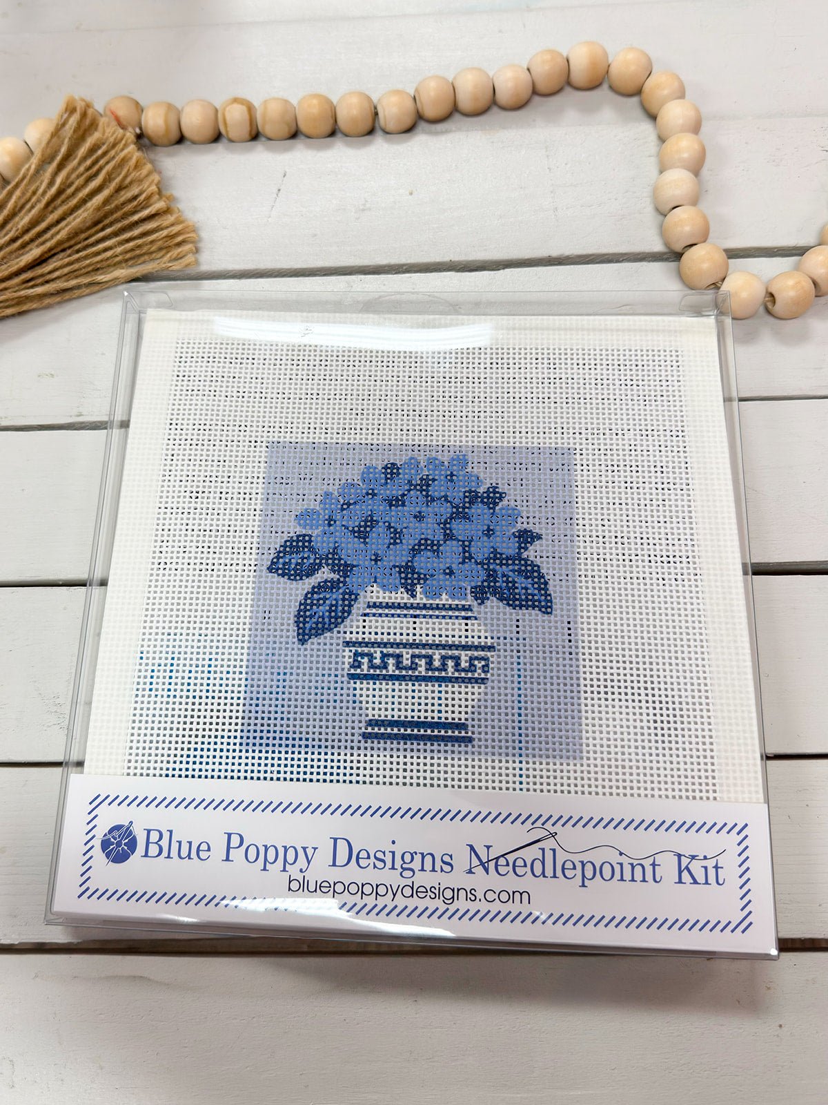 Blue & White Toile Needlepoint Kit - The Pink Pineapple 850