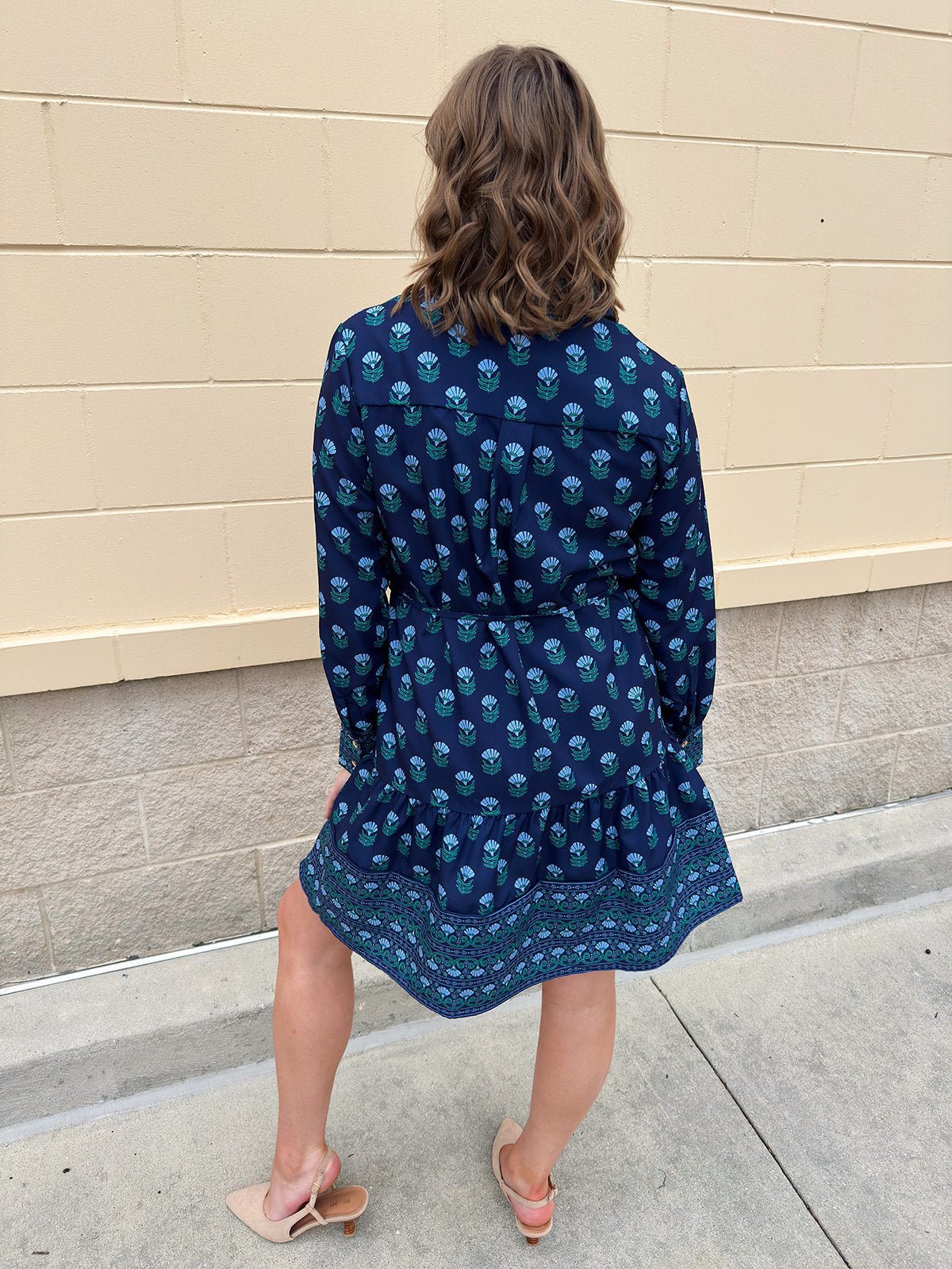 Bluebell Bloom Belted Shirt Dress - The Pink Pineapple 850