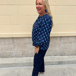 Bluebell Bloom Keyhole Blouse - The Pink Pineapple 850