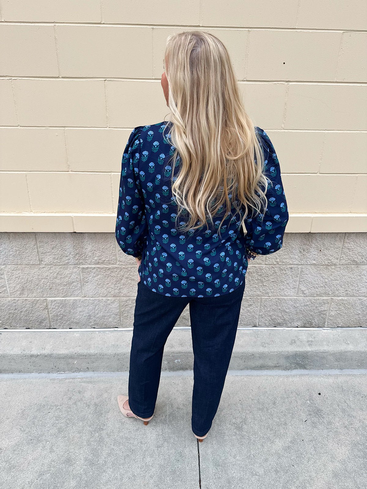 Bluebell Bloom Keyhole Blouse - The Pink Pineapple 850