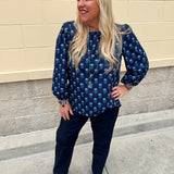 Bluebell Bloom Keyhole Blouse - The Pink Pineapple 850