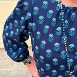 Bluebell Bloom Keyhole Blouse - The Pink Pineapple 850