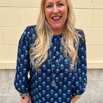 Bluebell Bloom Keyhole Blouse - The Pink Pineapple 850