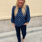 Bluebell Bloom Keyhole Blouse - The Pink Pineapple 850