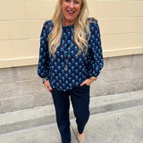 Bluebell Bloom Keyhole Blouse - The Pink Pineapple 850