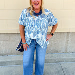 Bluebell Breeze Smocked Top - The Pink Pineapple 850