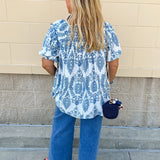 Bluebell Breeze Smocked Top - The Pink Pineapple 850