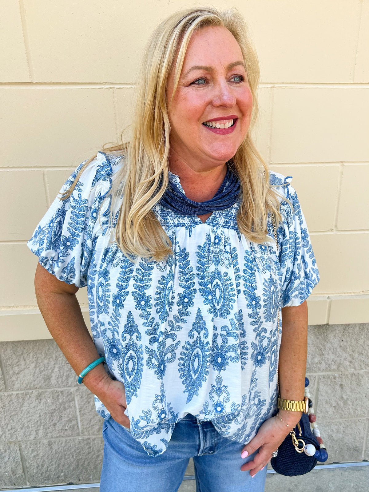Bluebell Breeze Smocked Top - The Pink Pineapple 850