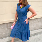 Bluebell Manor Midi Dress - The Pink Pineapple 850