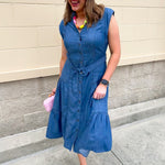 Bluebell Manor Midi Dress - The Pink Pineapple 850
