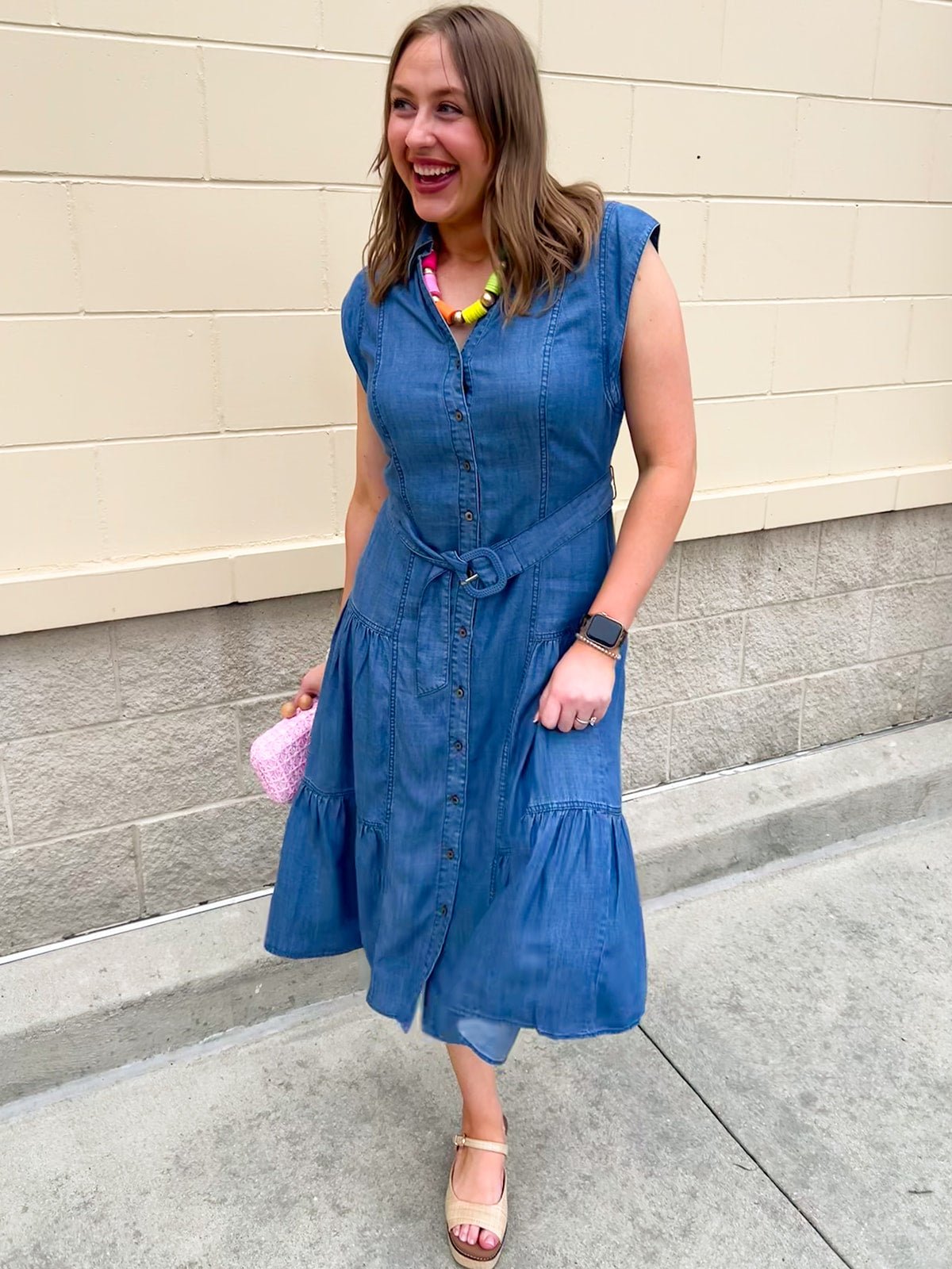 Bluebell Manor Midi Dress - The Pink Pineapple 850