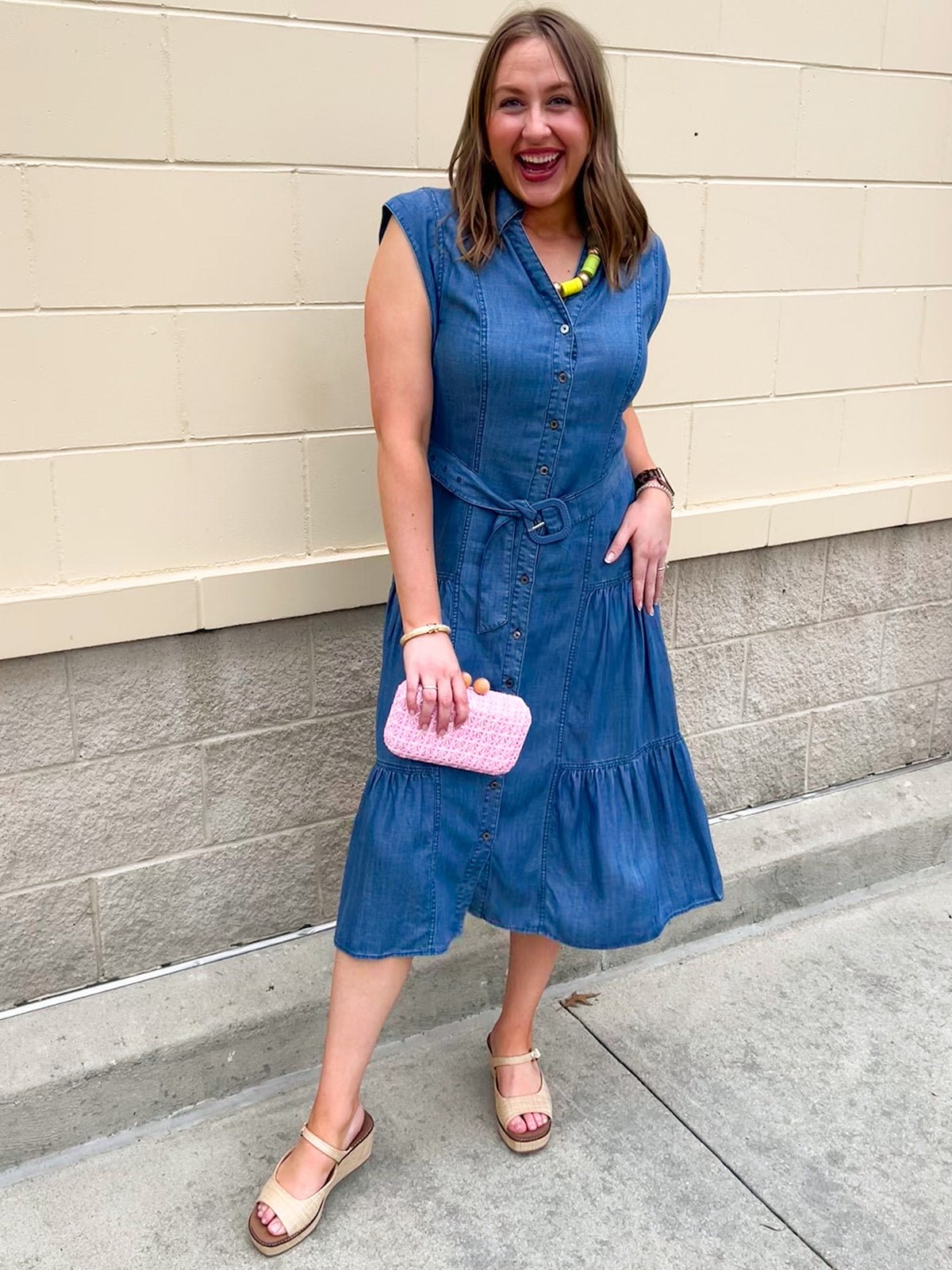 Bluebell Manor Midi Dress - The Pink Pineapple 850