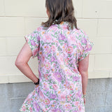 Blush Breeze Border Floral Dress - The Pink Pineapple 850