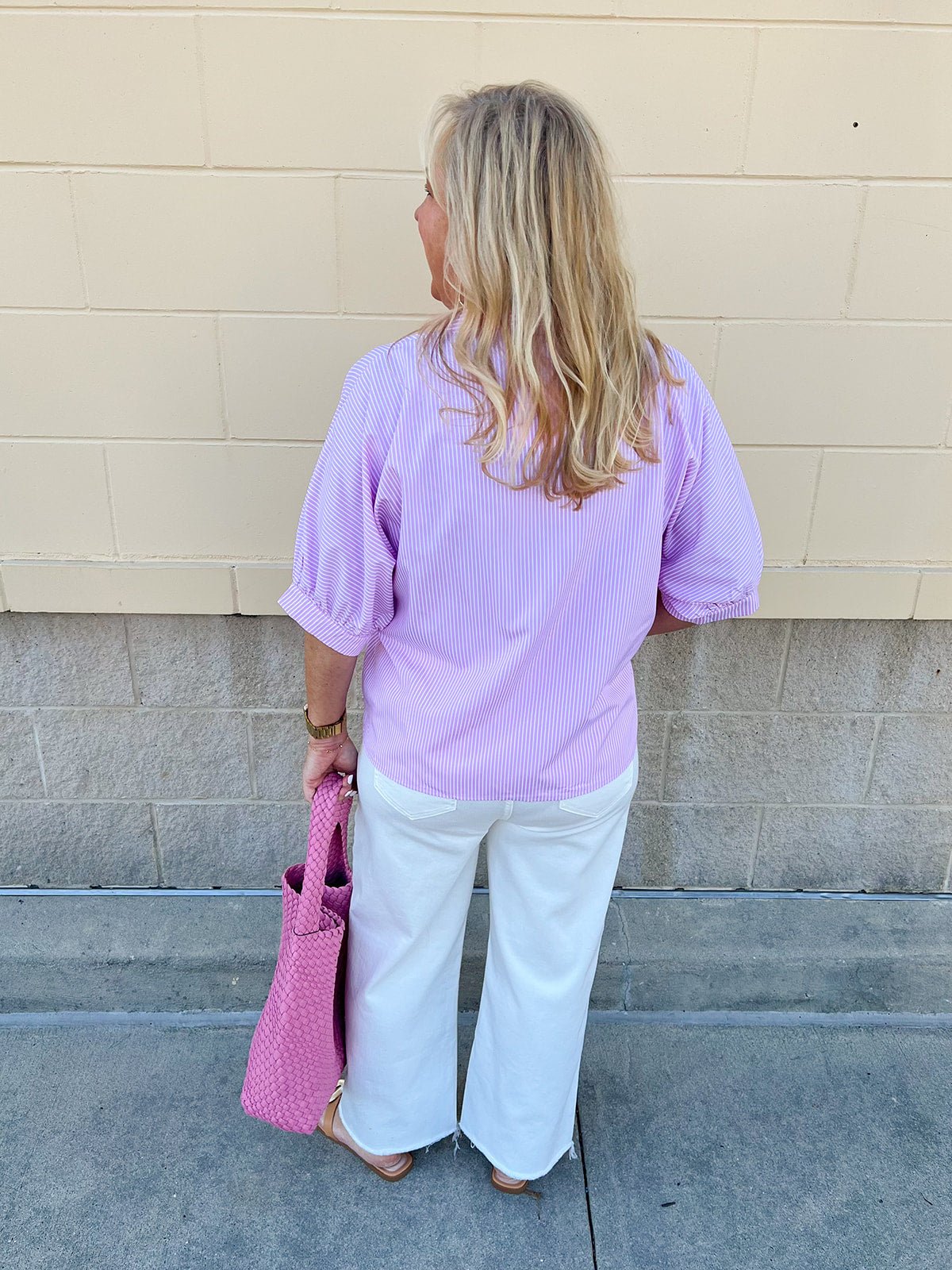 Blush Breeze Button - Up Blouse - The Pink Pineapple 850