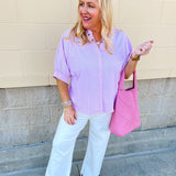 Blush Breeze Button - Up Blouse - The Pink Pineapple 850