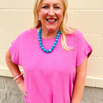 Blush Breeze Linen Top - The Pink Pineapple 850