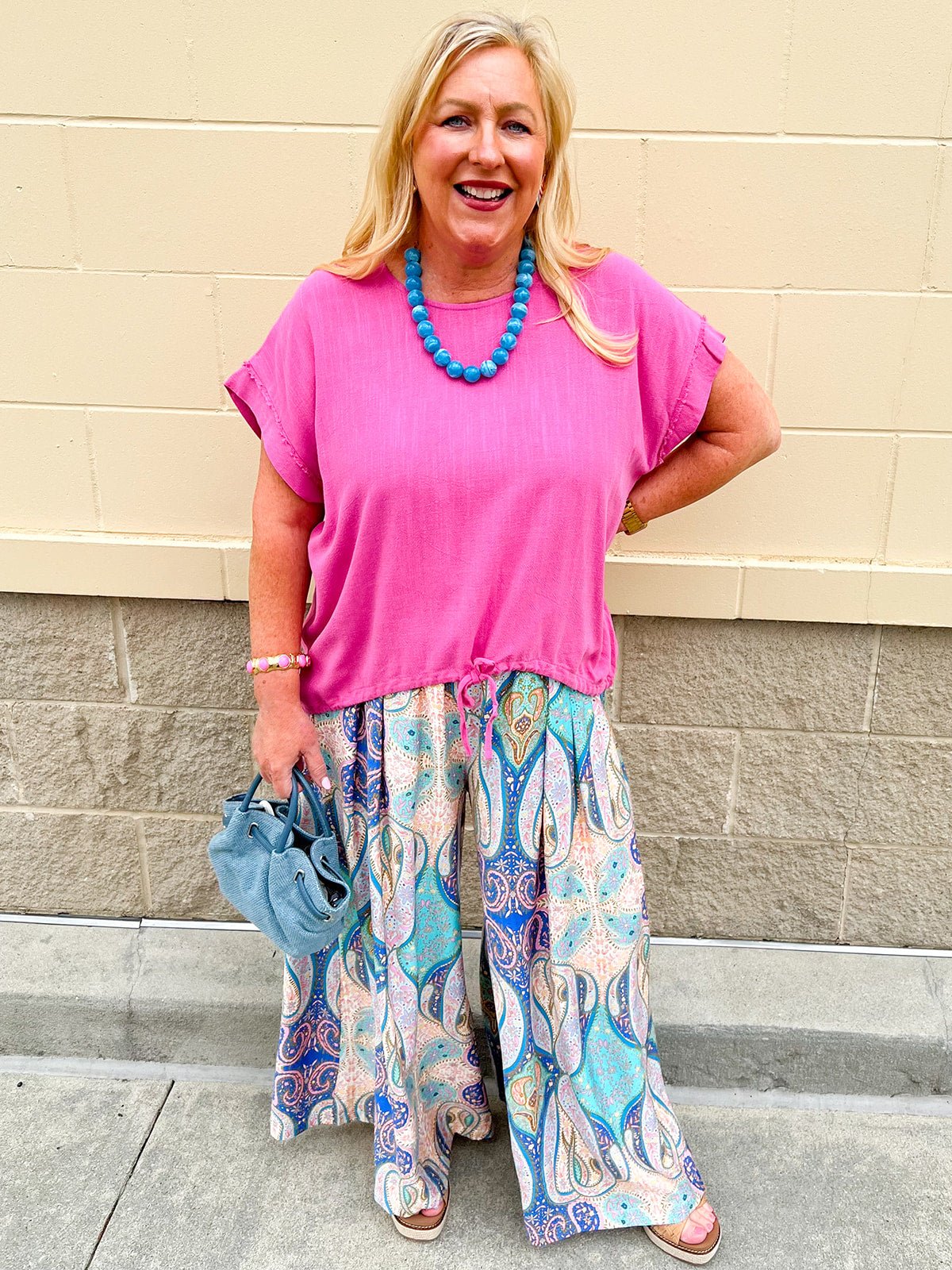 Blush Breeze Linen Top - The Pink Pineapple 850