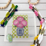 Blush Chinoiserie Needlepoint Kit - The Pink Pineapple 850
